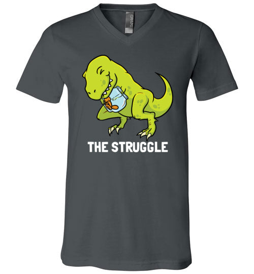 T-Rex Cookies Struggle V-Neck