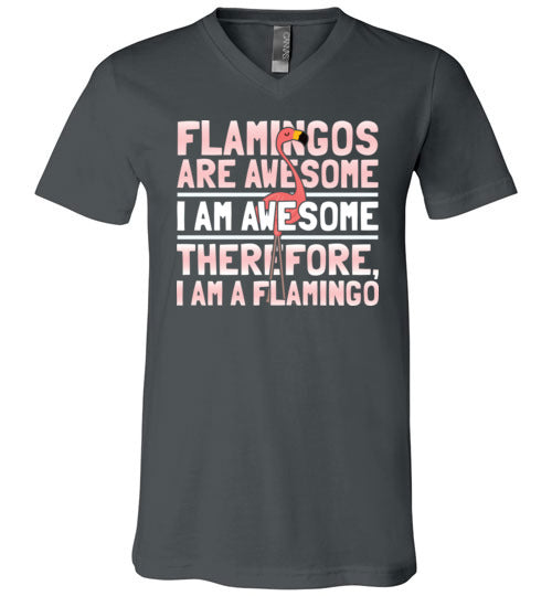 Flamingos Are Awesome V-Neck