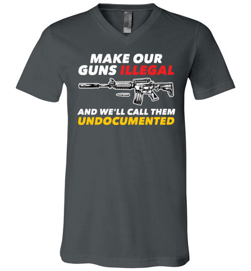 Guns Undocumented V-Neck