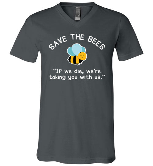 Save The Bees Taking You With Us V-Neck