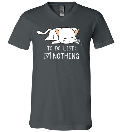 Cat To Do List Nothing V-Neck