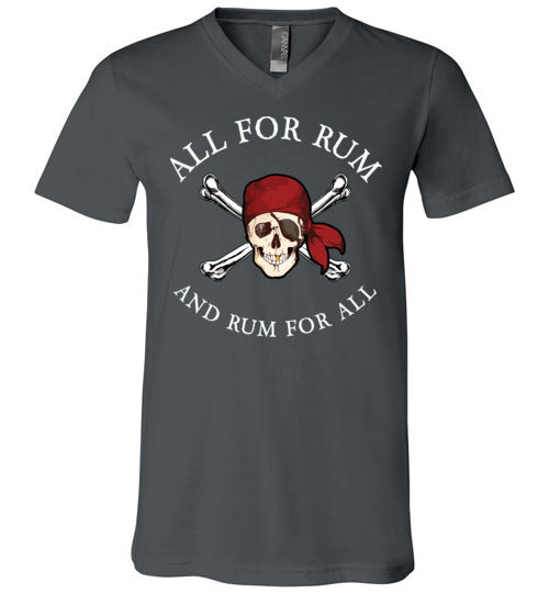 Pirate All For Rum V-Neck