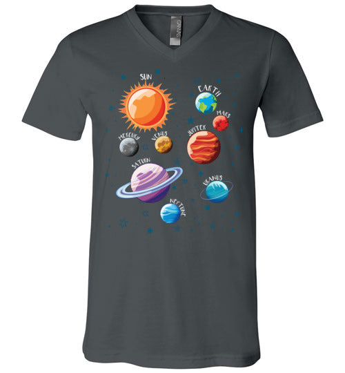 Solar System Planets V-Neck