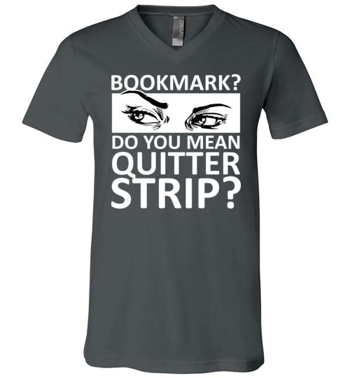 Bookmark Quitter Strip V-Neck