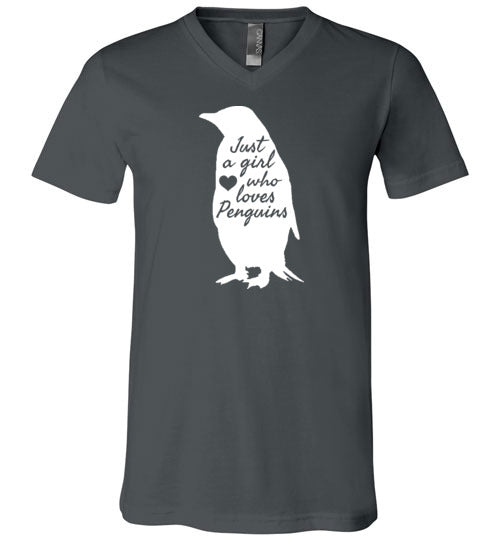 Just A Girl Who Loves Penguins V-Neck
