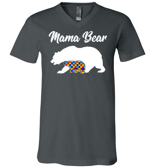 Autism Mama Bear V-Neck