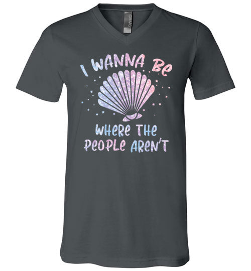 Mermaid I Wanna Be Where The People Arent V-Neck