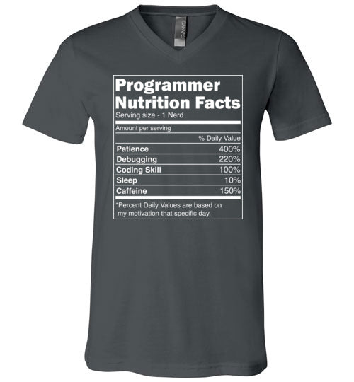 Programmer Nutrition Facts V-Neck