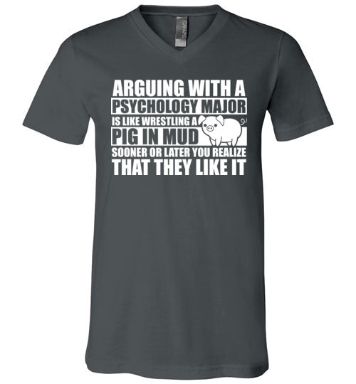 Psychology Major Pig In Mud V-Neck