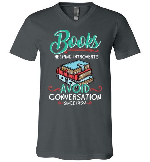 Books Helping Introverts V-Neck