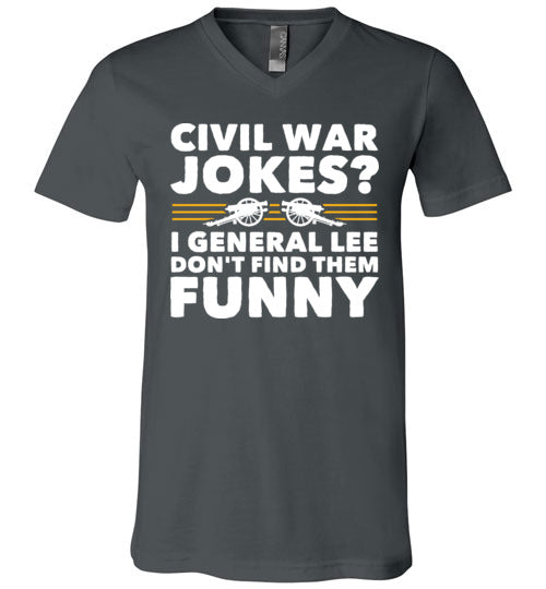 Civil War Jokes General Lee V-Neck
