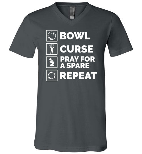 Bowl Curse Pray For A Spare V-Neck