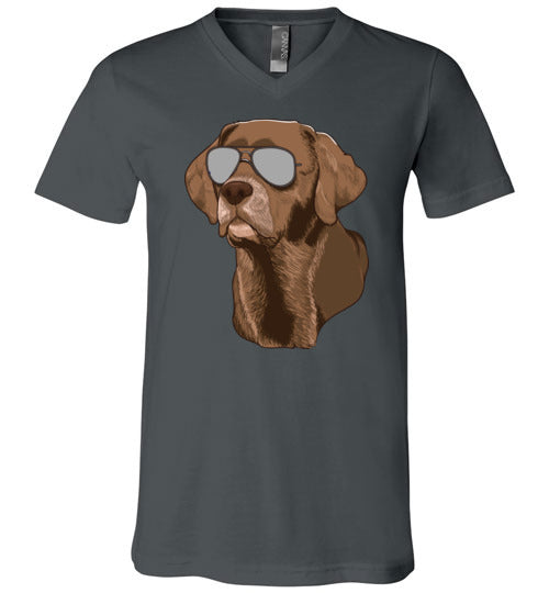Chocolate Lab Sunglasses V-Neck