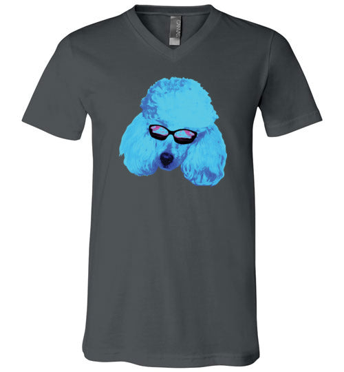 Poodle Neon Face V-Neck