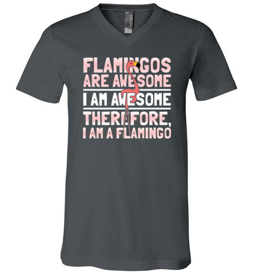 Flamingos Are Awesome V-Neck