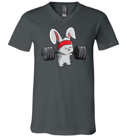 Bunny Rabbit Workout Weightlifting V-Neck