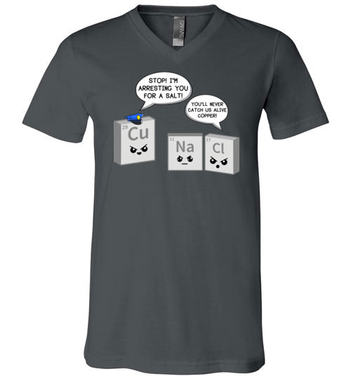 Periodic Table A Salt Copper V-Neck