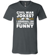 Civil War Jokes General Lee V-Neck