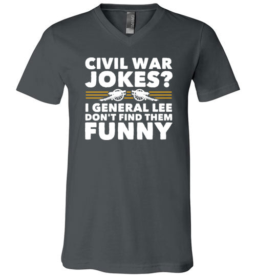 Civil War Jokes General Lee V-Neck