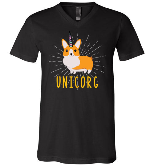 Unicorn Corgi Unicorg V-Neck