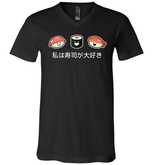 I Love Sushi V-Neck