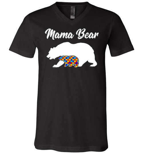 Autism Mama Bear V-Neck