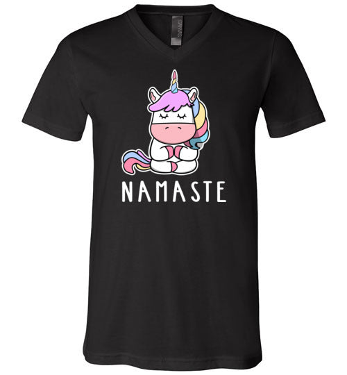 Yoga Unicorn Namaste V-Neck