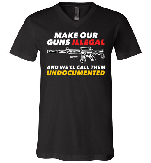 Guns Undocumented V-Neck