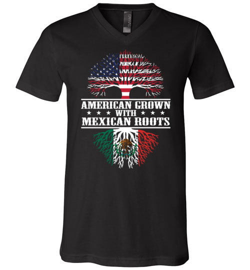 American Grown Mexican Roots V-Neck