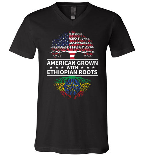 American Grown With Ethiopian Roots V-Neck