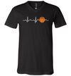 Basketball Heartbeat V-Neck