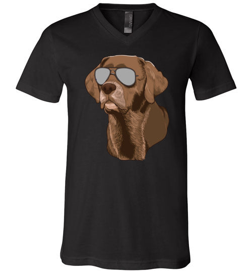 Chocolate Lab Sunglasses V-Neck