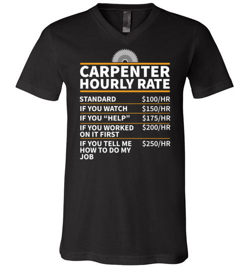 Carpenter Hourly Rate V-Neck