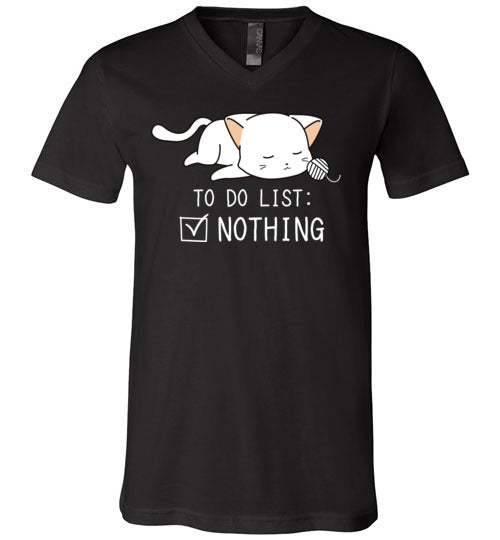 Cat To Do List Nothing V-Neck