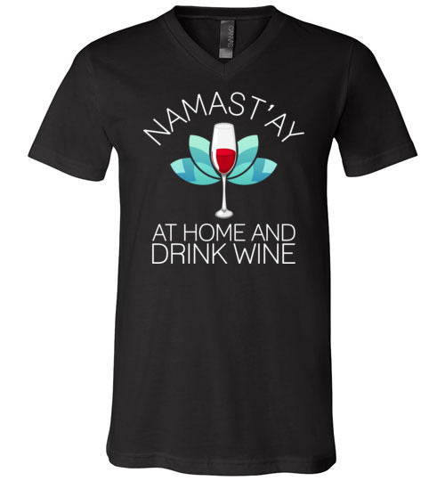 Namastay Wine V-Neck