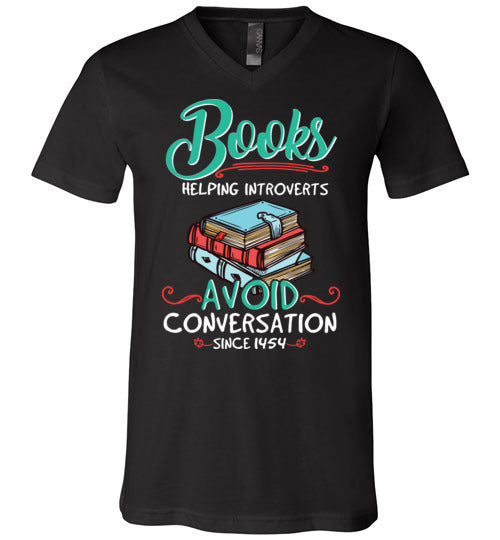 Books Helping Introverts V-Neck