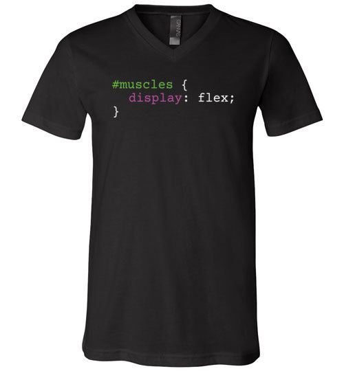 Muscles Coding Flex Gym CSS V-Neck