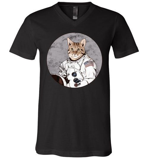 Cat Astronaut V-Neck