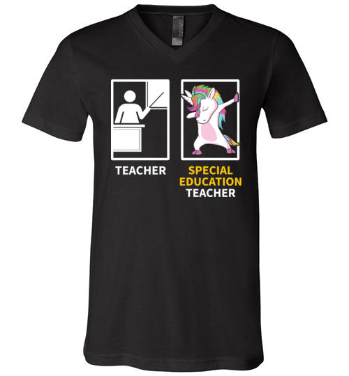 Special Education Teacher Dabbing V-Neck