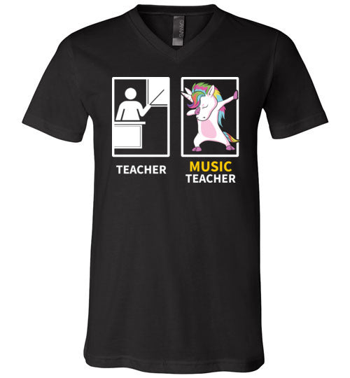 Dabbing Music Teacher V-Neck