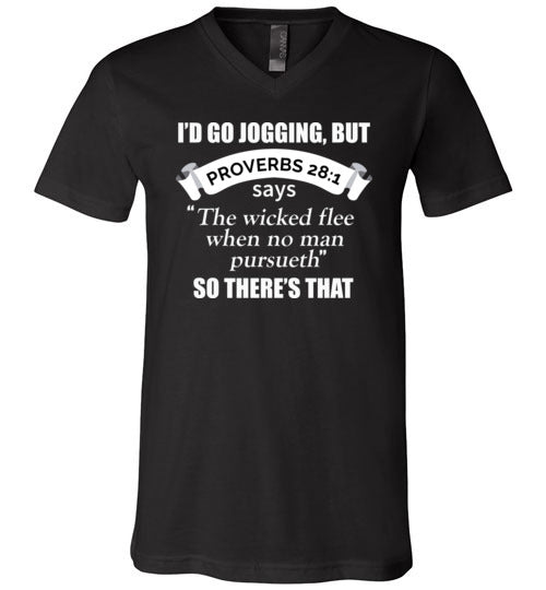 Christian Jogging But Proverbs V-Neck