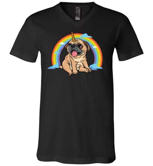 Pug Unicorn V-Neck