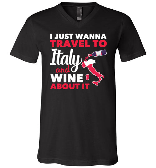 Italy Wine Travel V-Neck