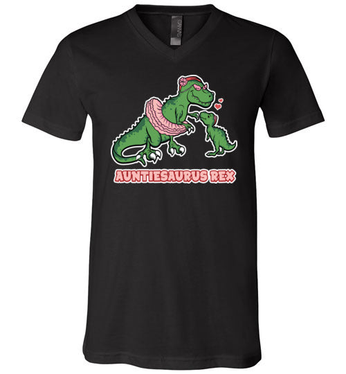 Auntiesaurus Rex V-Neck