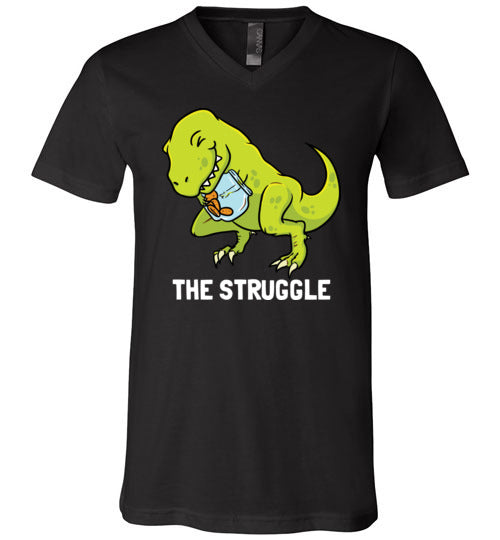 T-Rex Cookies Struggle V-Neck