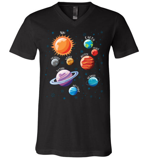 Solar System Planets V-Neck