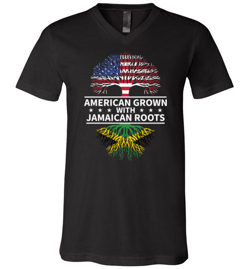 American Grown With Jamaican Roots V-Neck