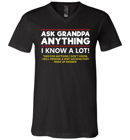 Ask Grandpa Anything V-Neck