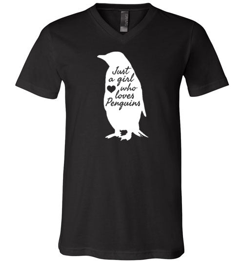 Just A Girl Who Loves Penguins V-Neck