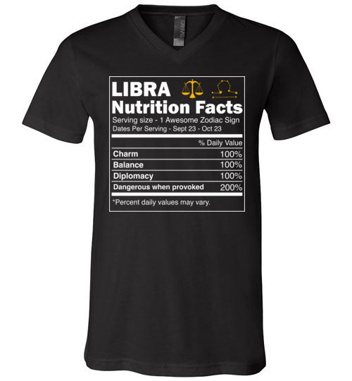 Zodiac Libra Nutrition Facts V-Neck